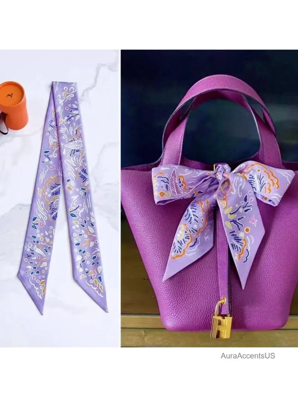 100% Pure Mulberry Silk Scarf - Lightweight Neckerchief - 8-in-1 Styling